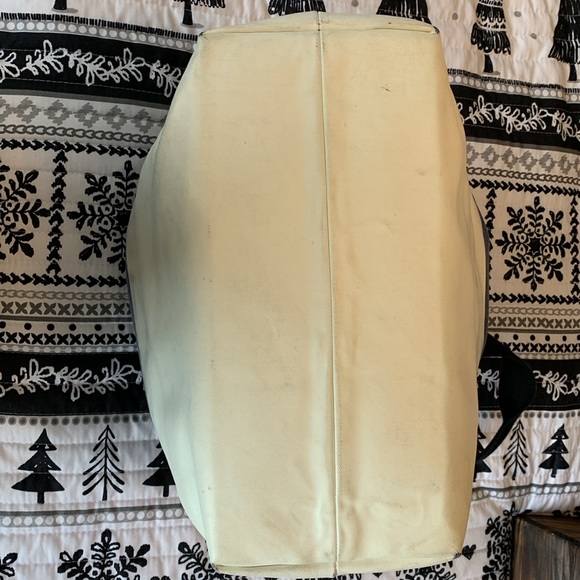 FEED Projects Blue Jean and White Canvas Coated Tote Handbag - Picture 7 of 12